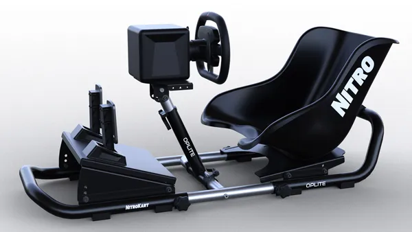 Design du cockpit SimRacing NitroKart pour Oplite.